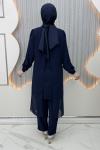Parlayan Pantolonlu Takım Lacivert