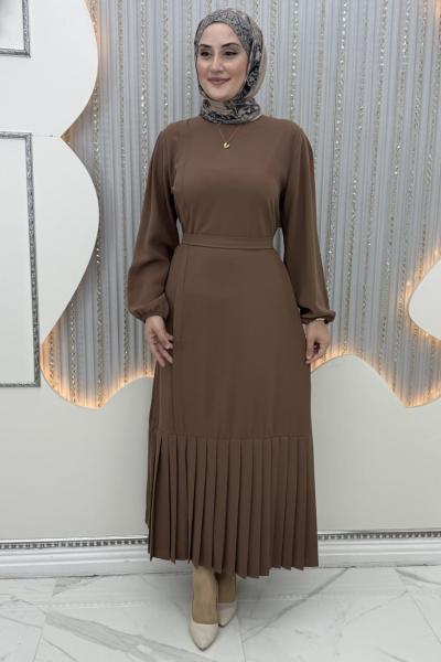 Piliseli düşsel elbise  Sütlü Kahve