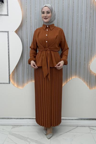 Pırıltı Etekli Takım Kiremit