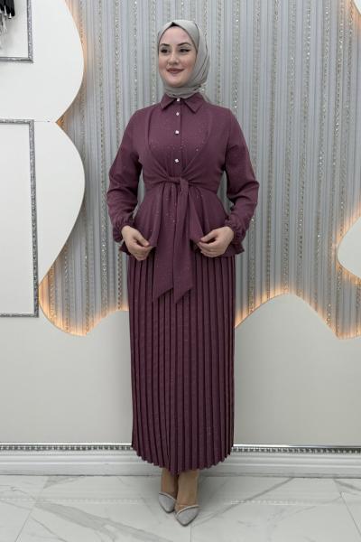 Pırıltı Etekli Takım Gül