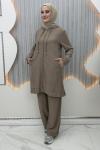 Reva Pantolonlu Takım Taş Rengi