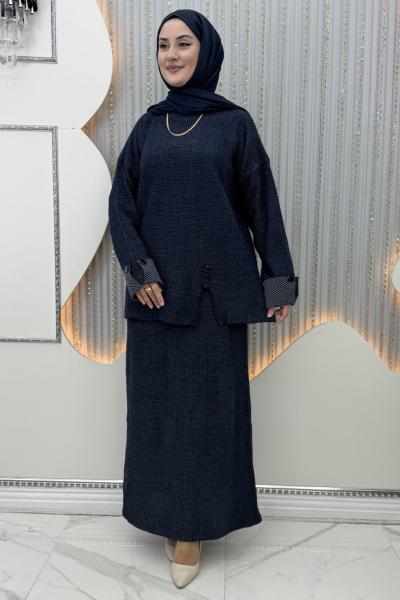 Safiye Etekli Takım  Lacivert