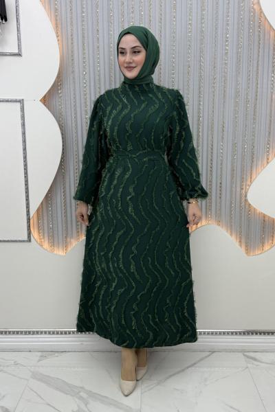 Selma elbise Zümrüt