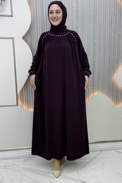 Selvi elbise Mor
