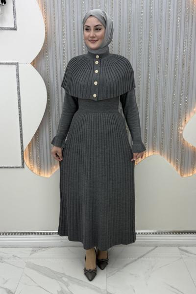 Sümbül Triko Elbise Antrasit