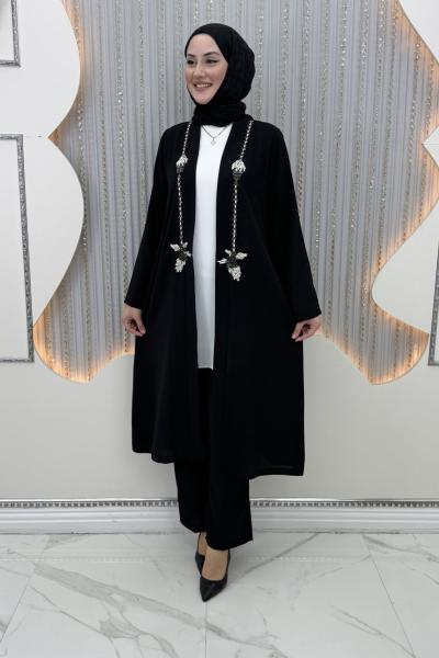 Suzan Pantolonlu Takım Siyah