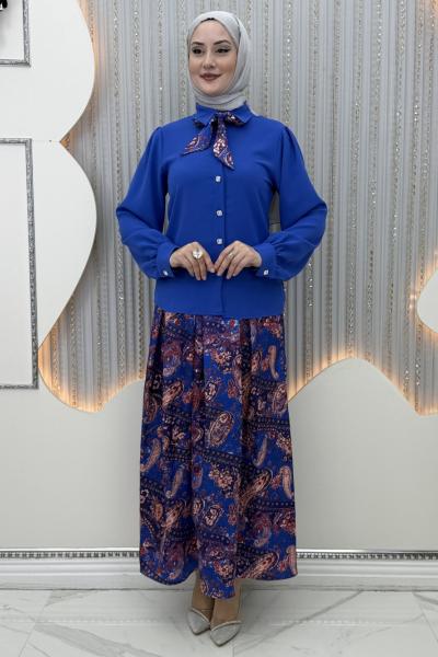 Ümmüş Etekli Takım Mavi