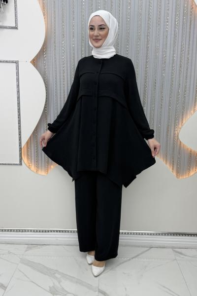 Veda Pantolonlu Takım Siyah