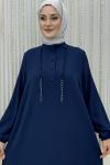 Vegan Elbise Lacivert