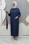 Yaldız Elbise Lacivert