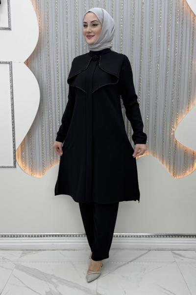 Yarence Pantolonlu Takım Siyah