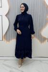 Yelda Elbise Lacivert