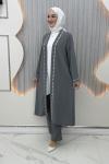 Yonca Pantolonlu Takım Gri