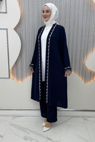 Yonca Pantolonlu Takım Lacivert