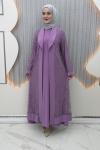 Zarif Elbiseli Hırka Mor