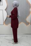 Zerda Pantolonlu Takım Bordo