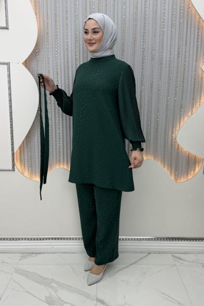 Zerda Pantolonlu Takım Zümrüt