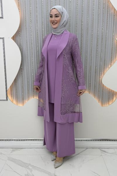 Zolan Pantolonlu Takım Mor