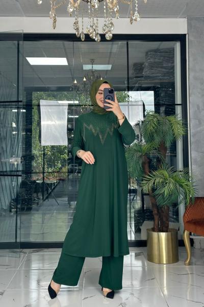 Meram Pantolon Takım Zümrüt