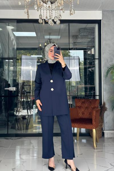 Modern Ceket Takım Lacivert