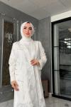 Pırlanta 3 lü Pantolon Takım-Beyaz
