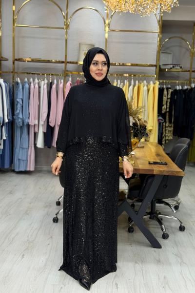 Pul Payet Abiye Siyah