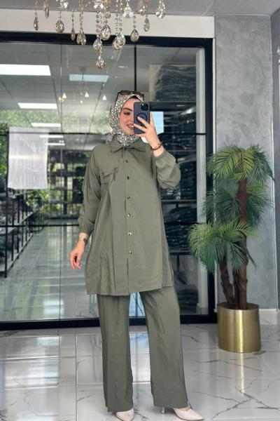 Sibel Pantolon Takım-Haki