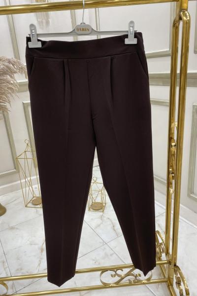 Dar Paça Double Pantolon  Kahverengi