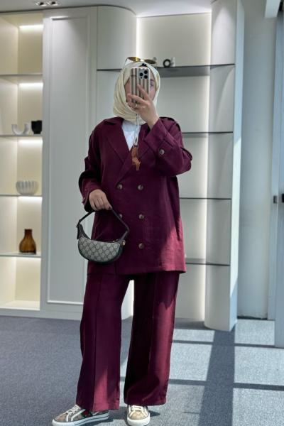 Hawai Caket Takım  Bordo