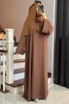 SOVERA ABAYA  Kahverengi