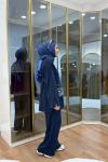Yırtma Detaylı Oysho İkiiplik Takım Lacivert