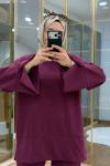 Yırtma Detaylı Oysho İkiiplik Takım Bordo