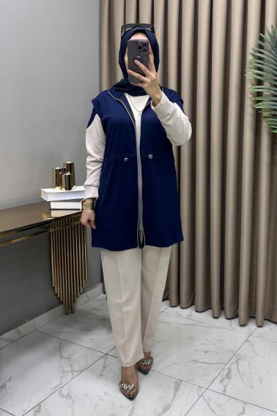 Begonya Üçlü Takım Lacivert