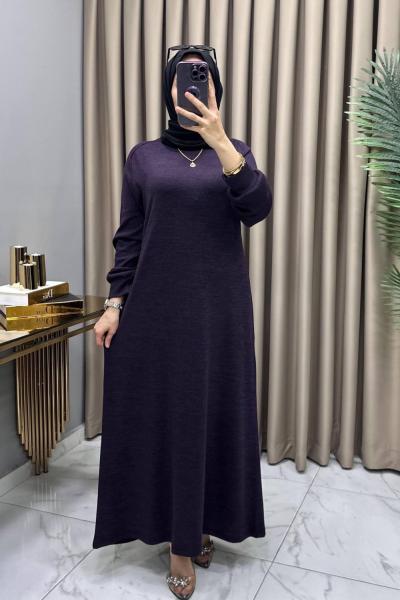 Buğlem Elbise Kolye Hediyeli Mürdüm