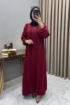 Ecmel Elbise Bordo
