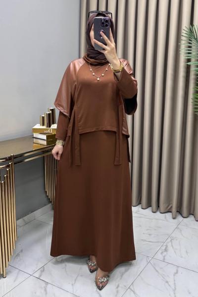 Esra Elbiseli Takım Kahve