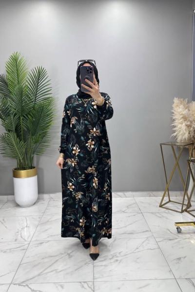 Gülben Elbise Siyah