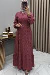 Gülsüm Elbise Bordo