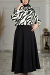 Açelya Gömlek  Siyah Beyaz
