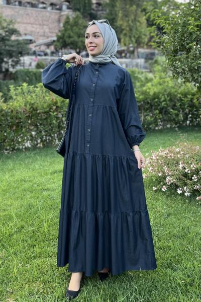 Ada Kot Elbise  Lacivert