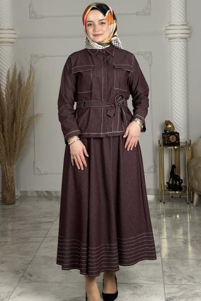 Afra Kot Etekli Takım Bordo