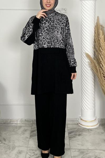 Ajda Takım  Leopar Açık Ton