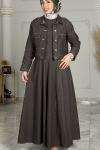 Asel Kot Elbise  Antrasit