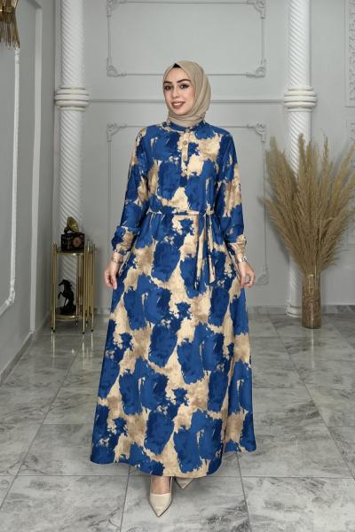 Belgin Elbise Mavi