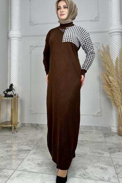 Beren Triko Elbise  Acı Kahve