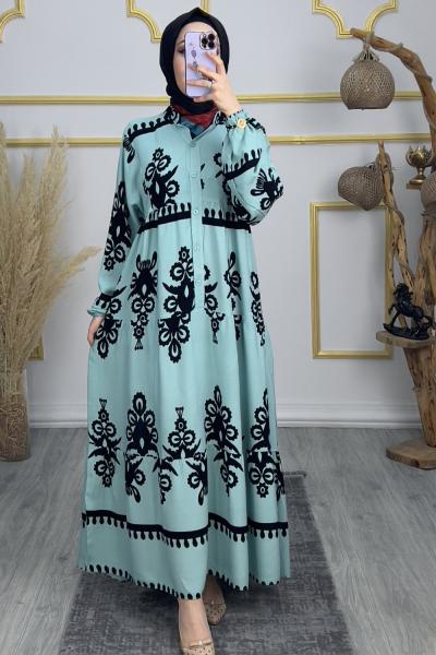 Berna Elbise  Mint Yeşili