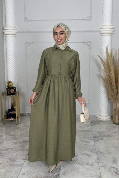 Defne Yelekli Elbise  Yeşil
