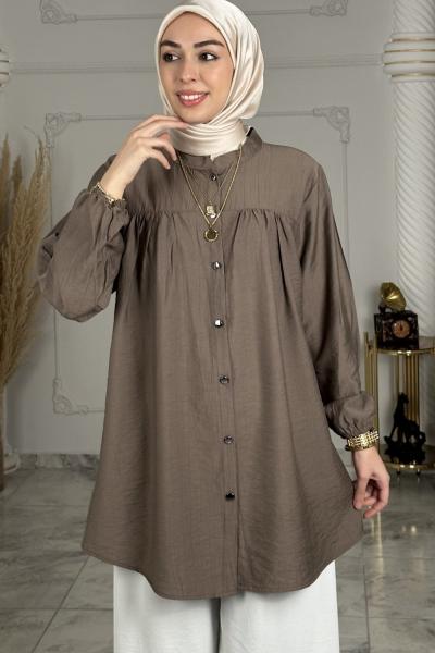 Elisa Gömlek Tunik Vizon