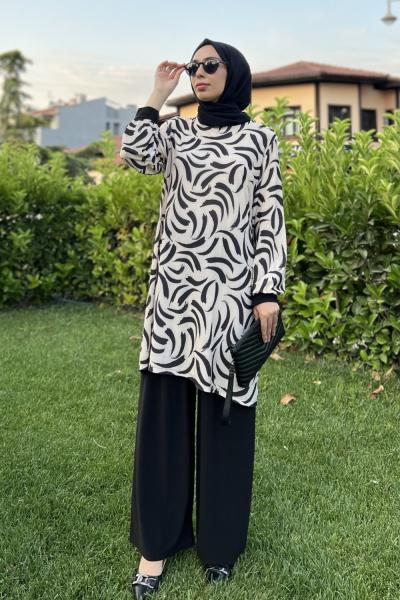 Elvan Takım Siyah Taş