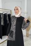 Eylül Elbise  Siyah Taş